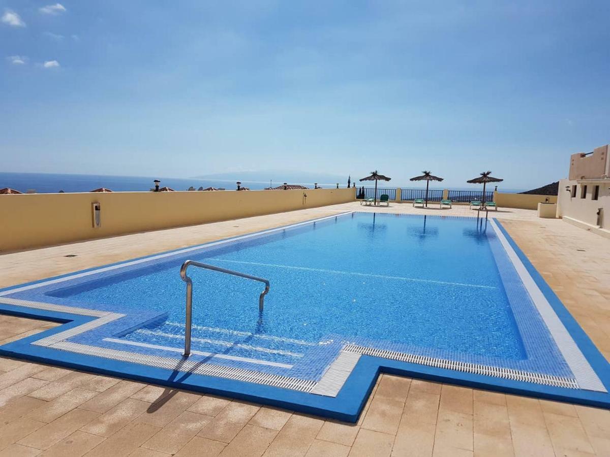 Villa Roque Del Conde With Fantastic Sea View, Terrace, Pool, Wifi, Sat-Tv, Garage Адехе Екстериор снимка